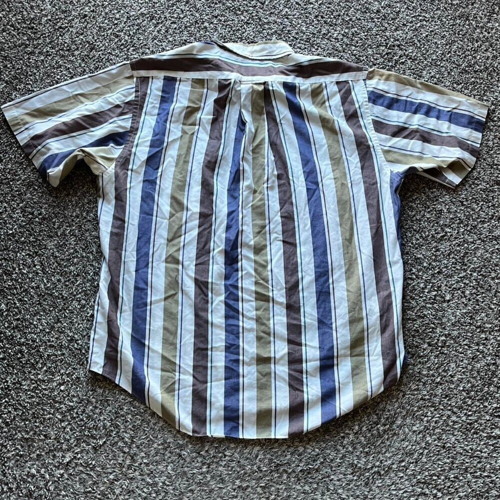 Single Needle Tailoring Roundtree Polo Mens XL Striped Gingham Business Casual - Picture 3 of 6